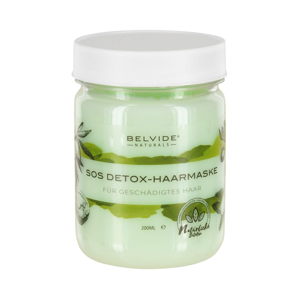 BELVIDE 100% Natürliche SOS Detox-Haarmaske mit Walnuss-Extrakt